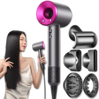 Професійний фен для волосся Metal Style 2200W із металевим корпусом, режимами швидкості та температури, насадкою-концентратором